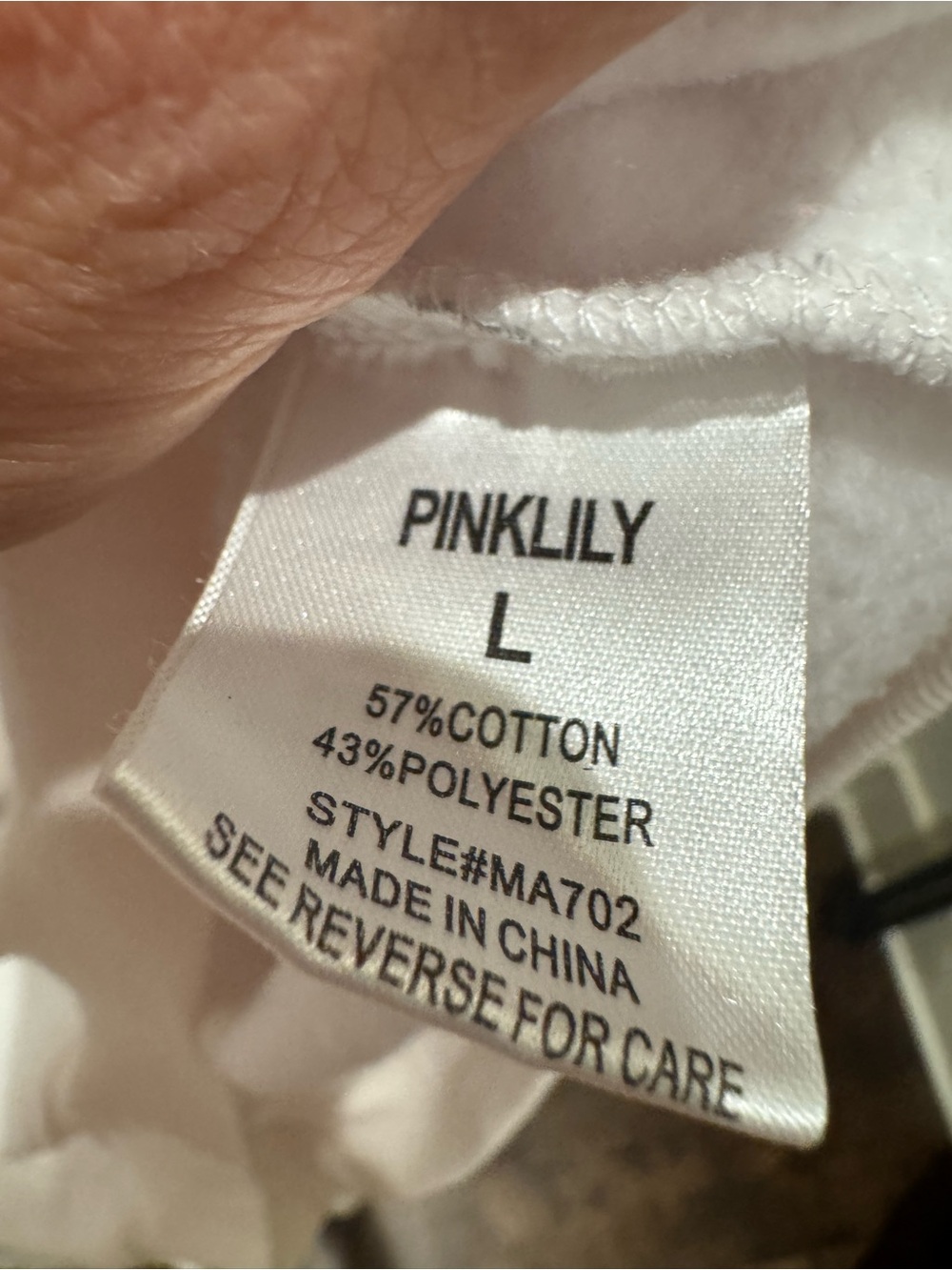 Pink Lily White Crewneck Sweatshirt with Light Pink Outer Banks Graphic - Picture 8 of 9